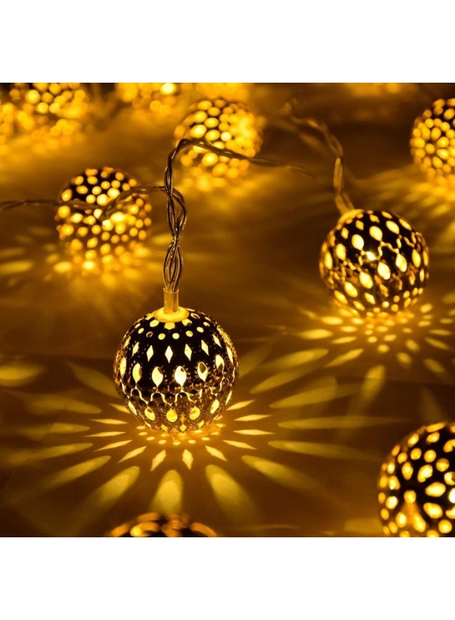 NAMA Ramadan decoration branch in the shape of a ball, gold metal - Image 4